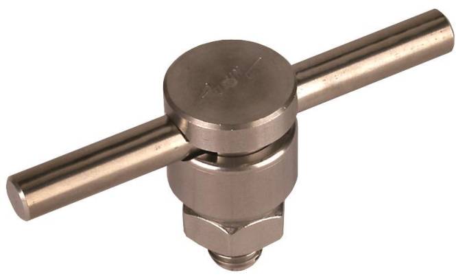 Eine Metallic-Rohrverbindung mit einer kreisförmigen Ventilbaugruppe und zwei angeschlossenen Rohren, geeignet zur Steuerung des Flüssigkeits- oder Gasflusses.