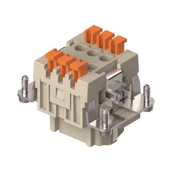 ILME Buchseneinsatz Gr.44.27 CSHF 06 6P+PE Silber SQUICH 16A 500V Industriematerial Steckverbinder