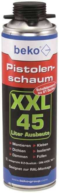 BEKO Pistolenschaum XXL 280545 !!! 500ml Dose B2 XXL45 Install.Baumaterial Befestigungsmaterial