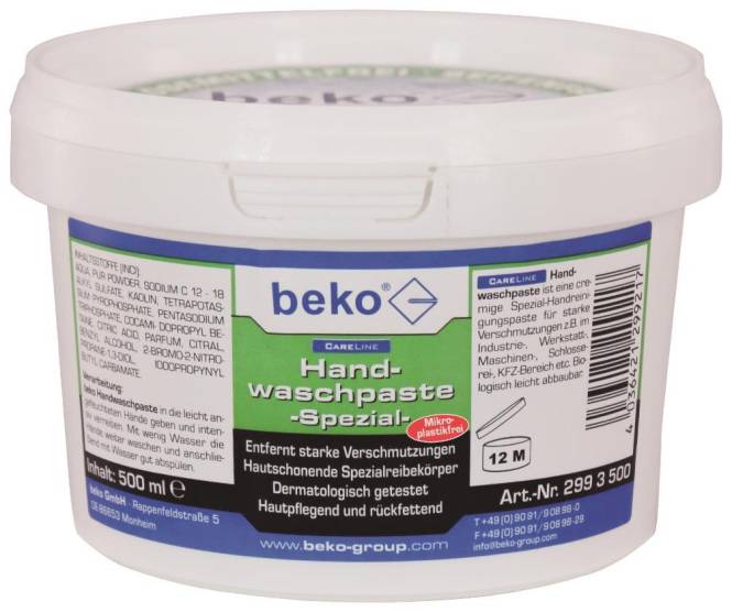 BEKO CareLine Handwaschpaste - 2993500 Spezial-500 ml Install.Baumaterial Befestigungsmaterial