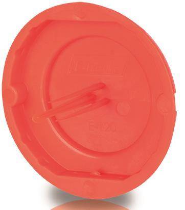 Ftronic Signaldeckel rot E120 für Dosen 60mm (Inhalt 50 Stück) Install.Baumaterial Inst.Dosen