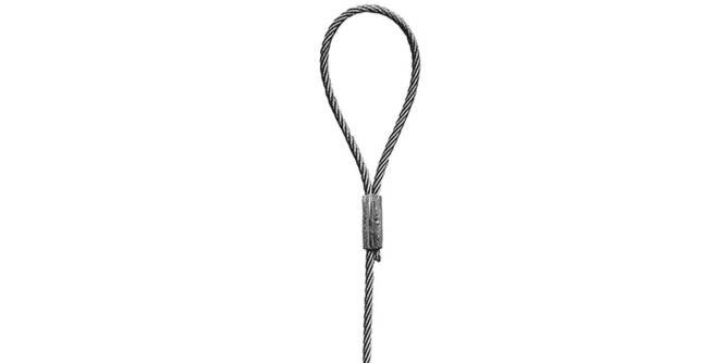 NIED Stahlseilabhäng. 3m GAK-2/3 ** MAX 45kg Belastung mit Schlaufe Install.Baumaterial