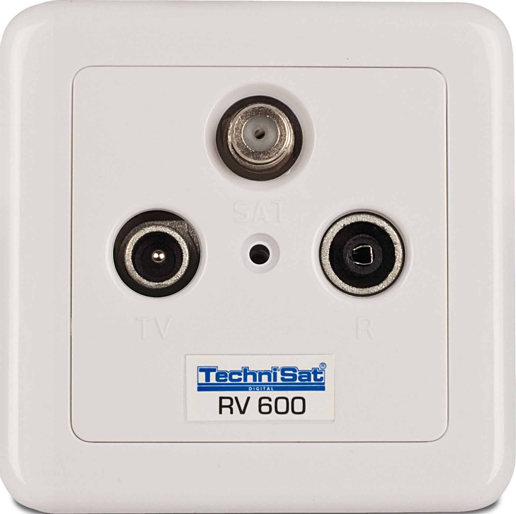 TechniSat TECHNIPRO RV 600-10 0000/3180 Durchgangsdose mit AP in weiß Install.Baumaterial Antennen