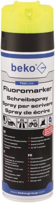 Beko TecLine Fluoromarker 29429500 Schreibspray 500 ml leuchtgelb Install.Baumaterial Isolierung