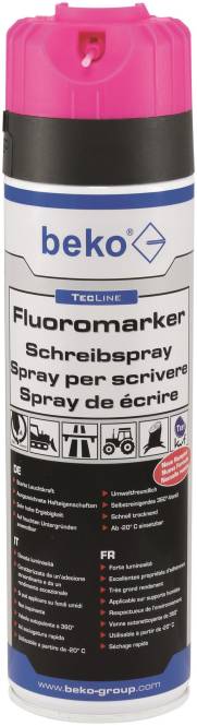 Beko TecLine Fluoromarker 29419500 Schreibspray 500 ml leuchtpink Install.Baumaterial Isolierung