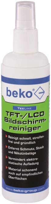 BEKO TecLine TFT/LCD- 29950250 Bildschirmreiniger 250 ml Install.Baumaterial Befestigungsmaterial