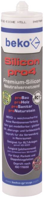 BEKO Universal-Silicon betongrau 22405 !!! 310ml Kartusche Silicon Pro4 Install.Baumaterial