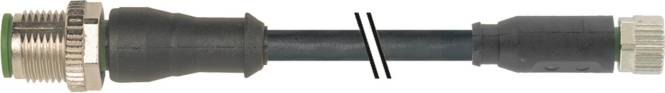 Murrelektronik M12 St 7000-40581-6210100 0° M8 Bu 0° PUR sw 1m Industriematerial Ind-Schaltgeraete