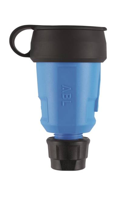 ABL Hightech Kupplung SCHUKO 100000082 Elamid blau Manschette/Deckel IP44 Install.Baumaterial
