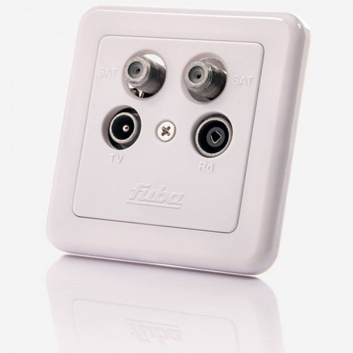 Fuba GAD 400 Satelliten-Enddose 4-Loch Freq.:5-2150MHz Dämpf.:2,5-3,5dB Install.Baumaterial