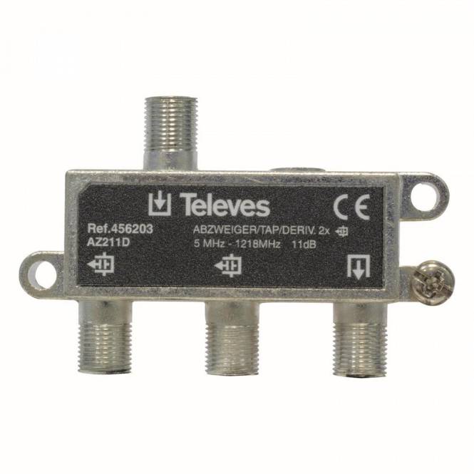 Televes 2-fach Abzweiger AZ211D 5-1218 MHz AD:11dB 456203 Install.Baumaterial Antennen