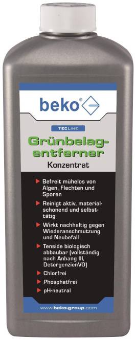 BEKO TecLine 299121000 Grünbelagentferner -Konzentrat-1000ml Install.Baumaterial