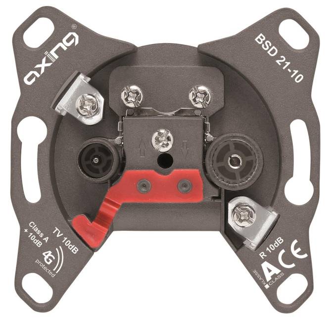 AXING Durchgangsdose BSD 21-10 5-2200MHz 3,5-4/10dB rückkanalt. 5-65MHz Install.Baumaterial