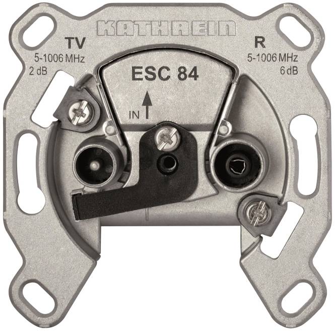 KATH Antennendose Stich 2fach ESC 84 5-108/5-862MHz AD:1,8dB Install.Baumaterial Antennen