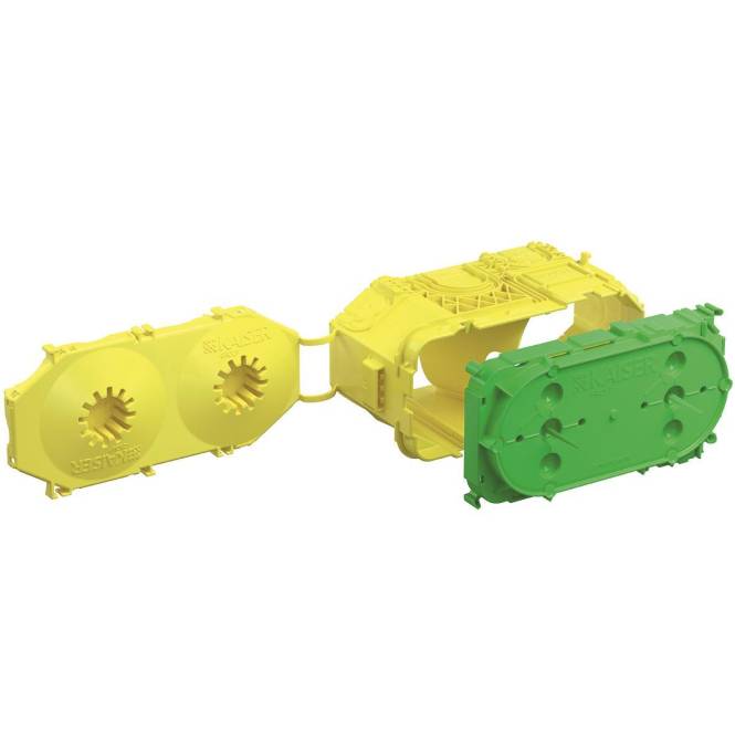 Kaiser Betonbau B1 Doppel- 1269-01 Geräte-Verbindungsdose 2-teilig E Install.Baumaterial Inst.Dosen