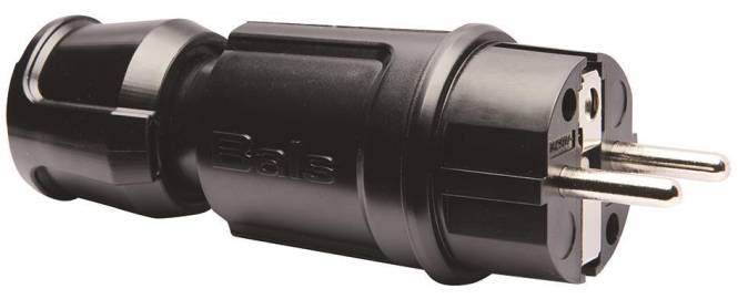 Bals Schuko Stecker schwarz 7372 MULTI-GRIP 16A 3p 250V IP44 Install.Baumaterial