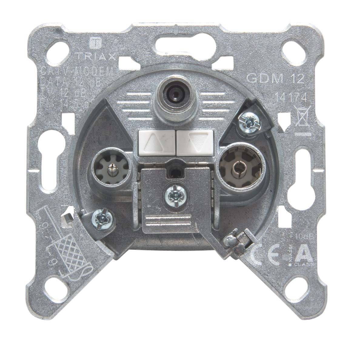 TRIAX 3fach Durchangsdose GDM 12 F-Buchse 306273 Install.Baumaterial Antennen Antennen-Zub.allgem.
