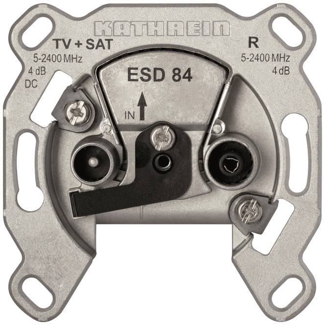 KATH Antennendose Stich 2fach ESD 84 2x4-2400MHz AD:3,8/4,3dB Install.Baumaterial Antennen