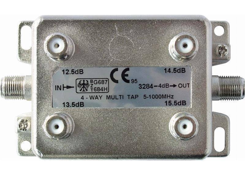 KREI Abzweiger 4-fach AZ 3284 5-1000MHz Class A 10029 Install.Baumaterial Antennen