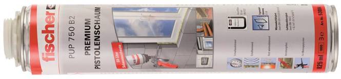 Fischer Premium Pistolenschaum 053084 PUP 750 Install.Baumaterial Befestigungsmaterial