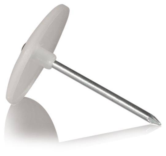 Ftronic Nagelscheibe 35mm NS35/360 m. Nagel 3x60mm (Inhalt 100 Stück) Install.Baumaterial