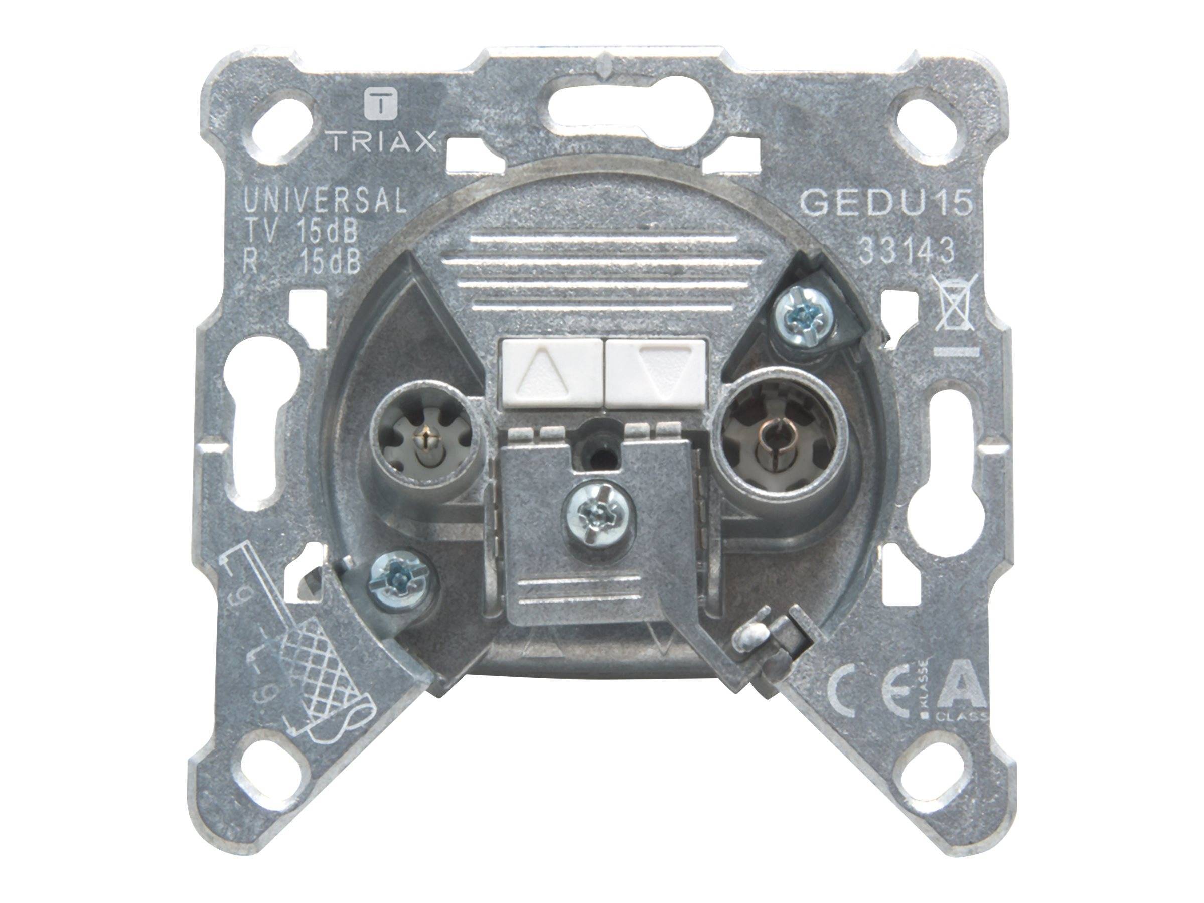 TRIAX Univers. Antennensteckdose GEDU 15 15dB Anschlussdämpfung 306212 Install.Baumaterial Antennen