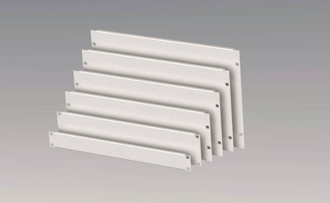 Schweitzer ZAB 1013 19z Blindplatte 1 HE gekantet Install.Baumaterial Netzw.Telekomm DNT-Schränke u