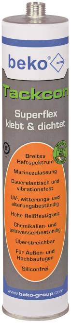 BEKO Einkomponenten-Kleber grau 2403103 !!! 310ml Kartusche Tackcon Shore 45 Install.Baumaterial