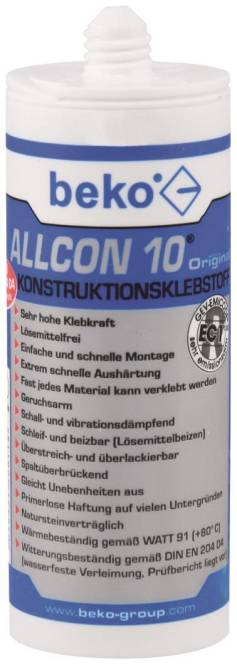 BEKO Konstruktionsklebstoff 260100150 !!! Allcon 10 150ml Install.Baumaterial Befestigungsmaterial