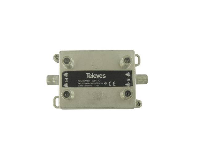 Televes 4-fach Abzweiger AZ417D 5-1218 MHz AD:17dB 457403 Install.Baumaterial Antennen