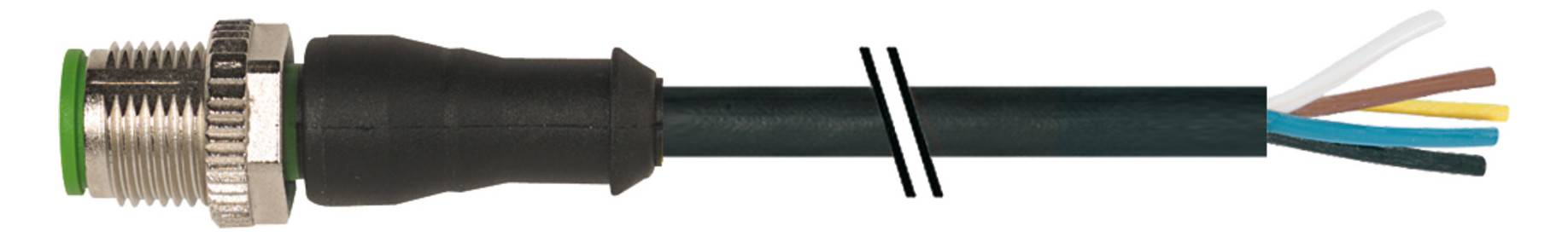 Murrelektronik M12 St 7000-12041-6251000 0° PUR sw UL/CSA 10m Industriematerial Ind-Schaltgeraete