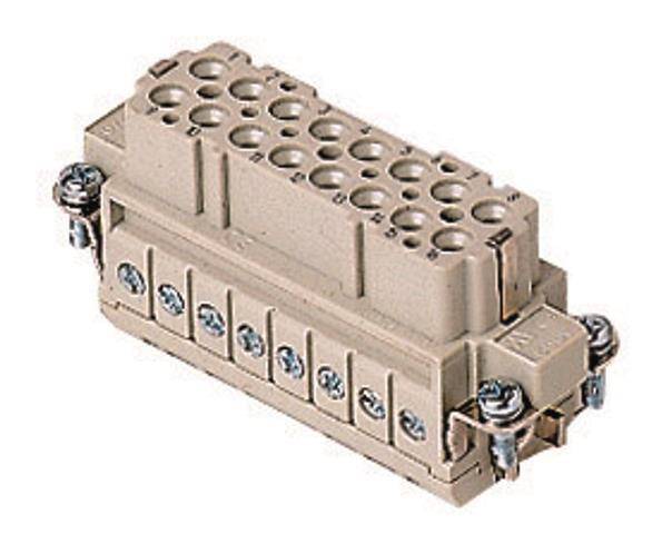 ILME Buchseneinsatz Gr.66.40 CDAF 16 XN 16P+PE Silber Schraub. 16A 250V Nr.17-32 Industriematerial