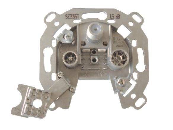 Televes Antennendose Stich 3fach SE33ST fernspeisetauglich Steckklemmtechnik Install.Baumaterial