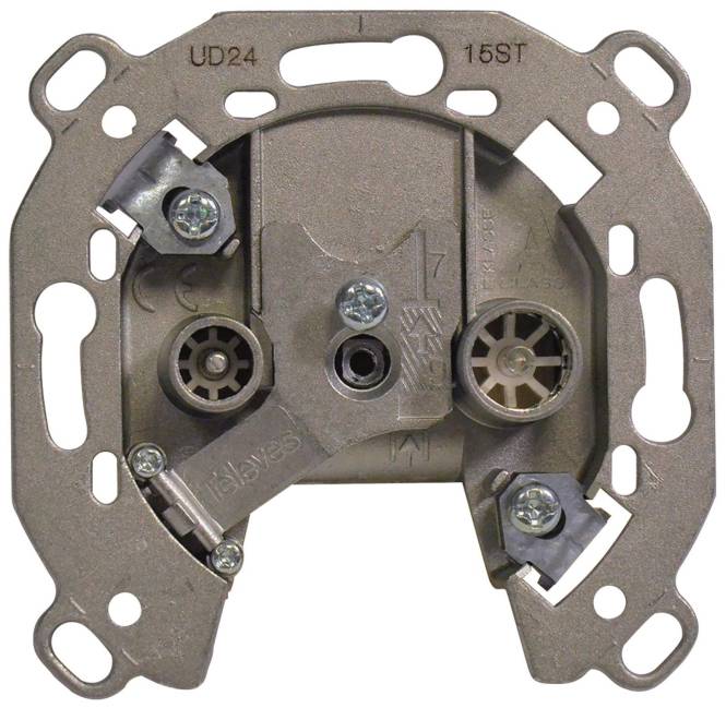 Televes Antennendose Durchgang UD2415ST Stecktechnik 1,5dB Dämpfung Install.Baumaterial Antennen