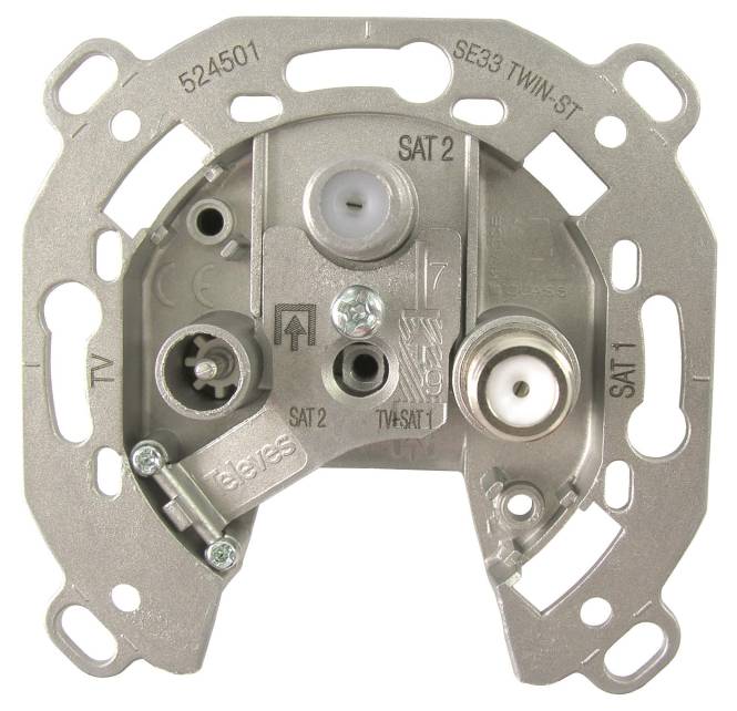Televes Antennendose Stich SE33TWIN-ST TWINSAT 3-fach 524501 Install.Baumaterial Antennen