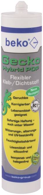 BEKO Flexibler Kleb/Dichtstoff 2453101 !!! weiss 310ml Kartusche Gecko Install.Baumaterial