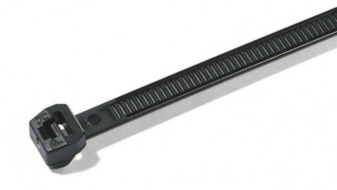 Hellermann T50MOS-PA66HS-BK(100) Kabelbinder 245x4,6mm schwarz 118-00018 (Inhalt 100 Stück)