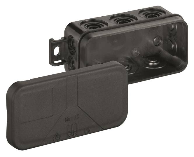 Spelsberg Verbindungsdose Mini 25-L/sw 31010801 Install.Baumaterial Verlegesys/Verbi.Mat Inst.Dosen