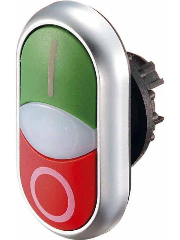 EATON M22-DDL-S-X7/X7 216710 Doppeldrucktaste m.Leuchtm. sw/ws/sw Industriematerial