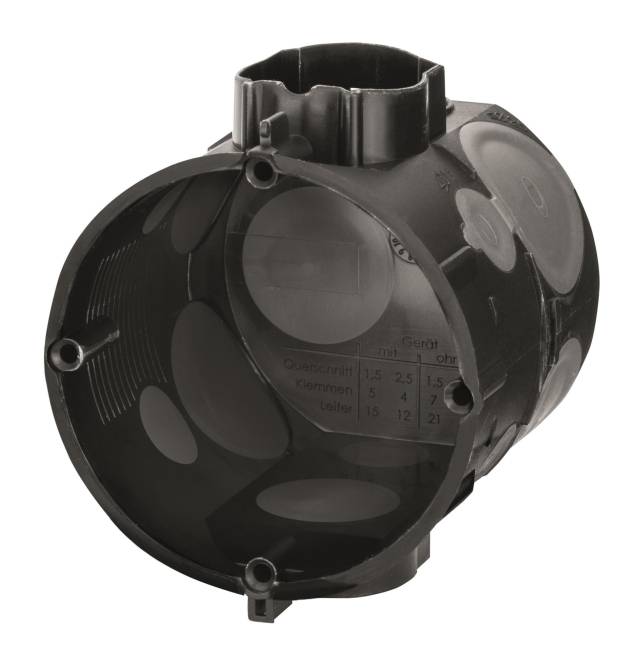 FTRO UP Gerätedose, winddicht, E1072K 62mm tief Rohrstutzen 25mm, 4 (Inhalt 25 Stück) Inst.Dosen