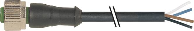 Murrelektronik M12 Bu 7000-12221-6342000 0° PUR sw 20m Industriematerial Ind-Schaltgeraete Sensorik