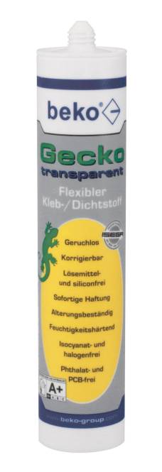 Beko Gecko 290ml transparent 2453100 Kleb-/Dichtstoff Install.Baumaterial Befestigungsmaterial