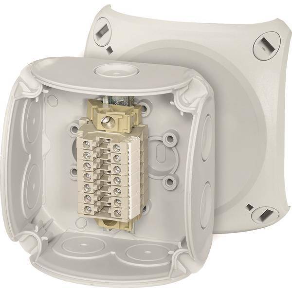 Hensel Reihenklemmenkasten RK 0207 T 1,5-2,5qmm 7 Klemmen WKM, m.Außenlaschen Install.Baumaterial