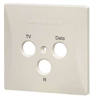 KATH Abdeckplatte 3-Loch ws ESZ 54 RAL9010 (Inhalt 10 Stück) Install.Baumaterial Antennen