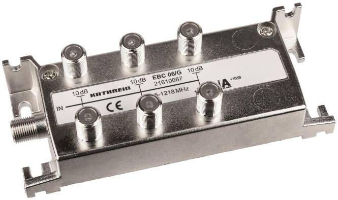 KATH Verteiler 6-fach EBC 06/G 10dB 5-1218MHz 21610087 Install.Baumaterial Antennen
