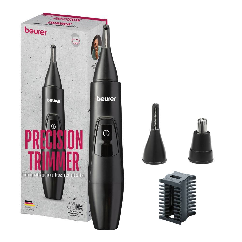 Beurer MN2X Präzisionstrimmer 102.52 Nase/Ohren/Augenbr.3 Aufsätzen + Tasche Hausgeräte