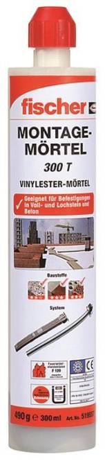 Fischer Elektro-Montagemörtel 519558 incl.2 Statikmischer 300T Install.Baumaterial