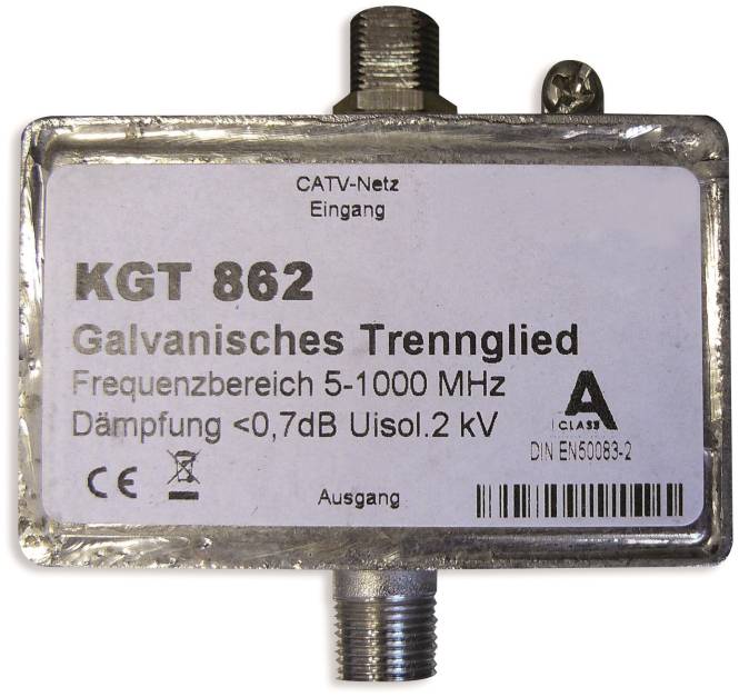 Televes Galvanisches Trennglied KGT862 2x F-Buchse Install.Baumaterial Antennen Antennen-Zub.allgem.