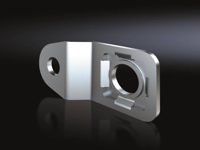 Rittal Wandbefestigungshalter KX 1594010 klein,Edelstahl, Wandabstand: 10 mm 1=4 Industriematerial