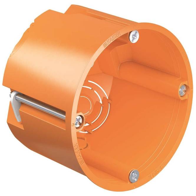 Kaiser Hohlwand 9064-02 61mm ** Geräte-Verbindungsdose O-range (Inhalt 25 Stück) Inst.Dosen